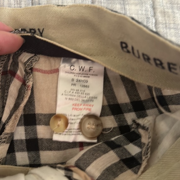 Vintage Burberry boys classic plaid linen pants size 6 - Picture 6 of 8